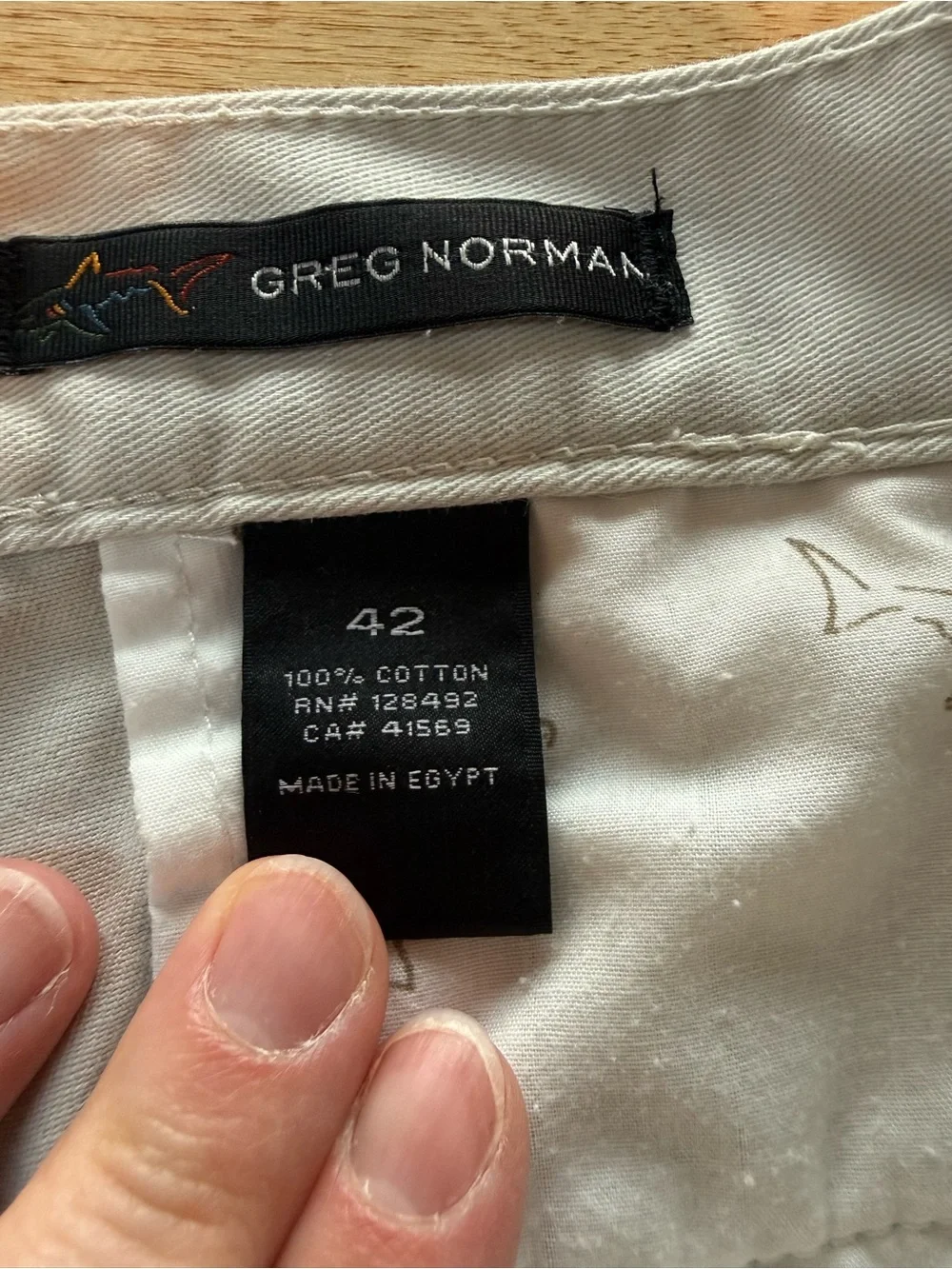 Greg Norman Collection Khaki and Light Gray Flat-Front Shorts